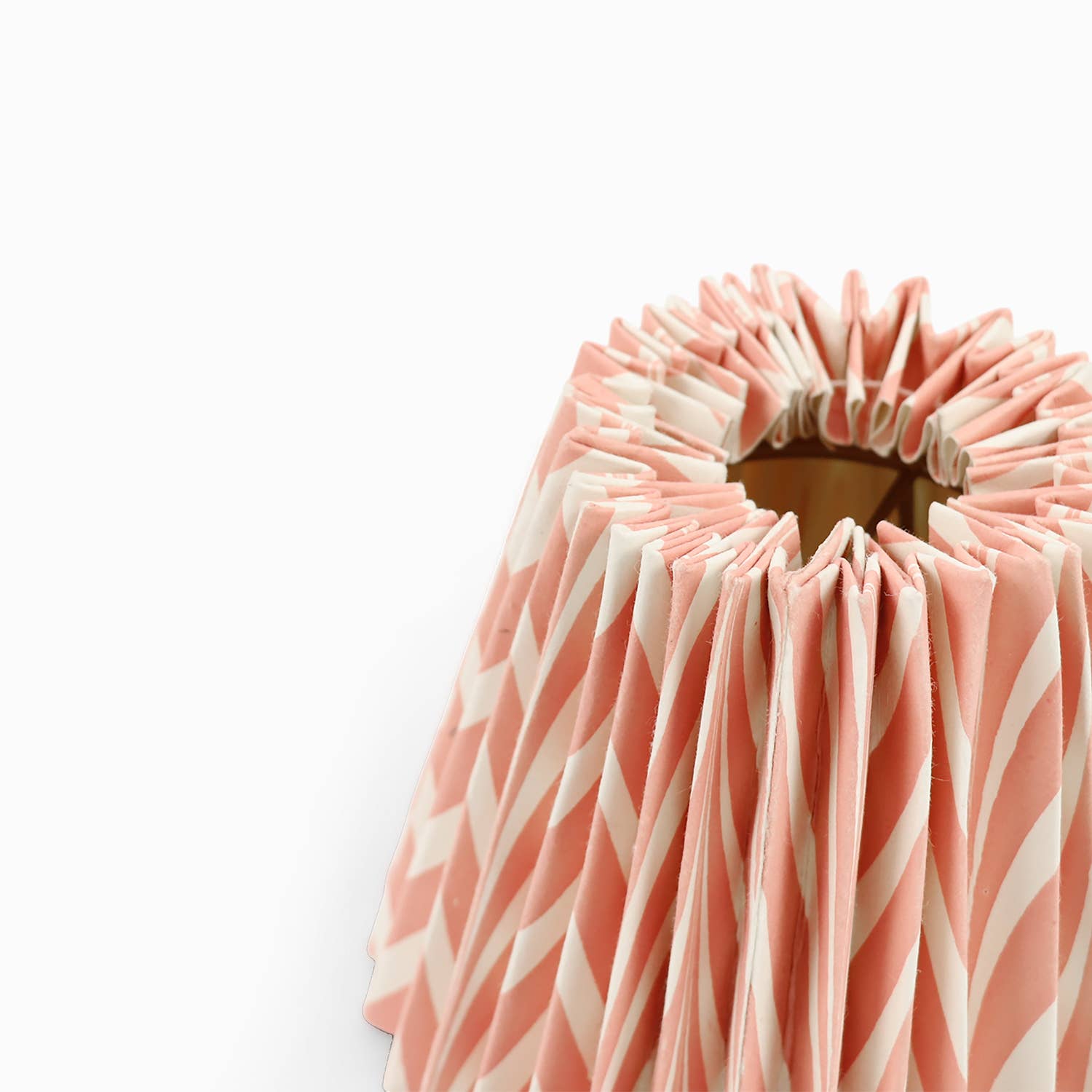 Pleated Marbled Lampshade - Peach