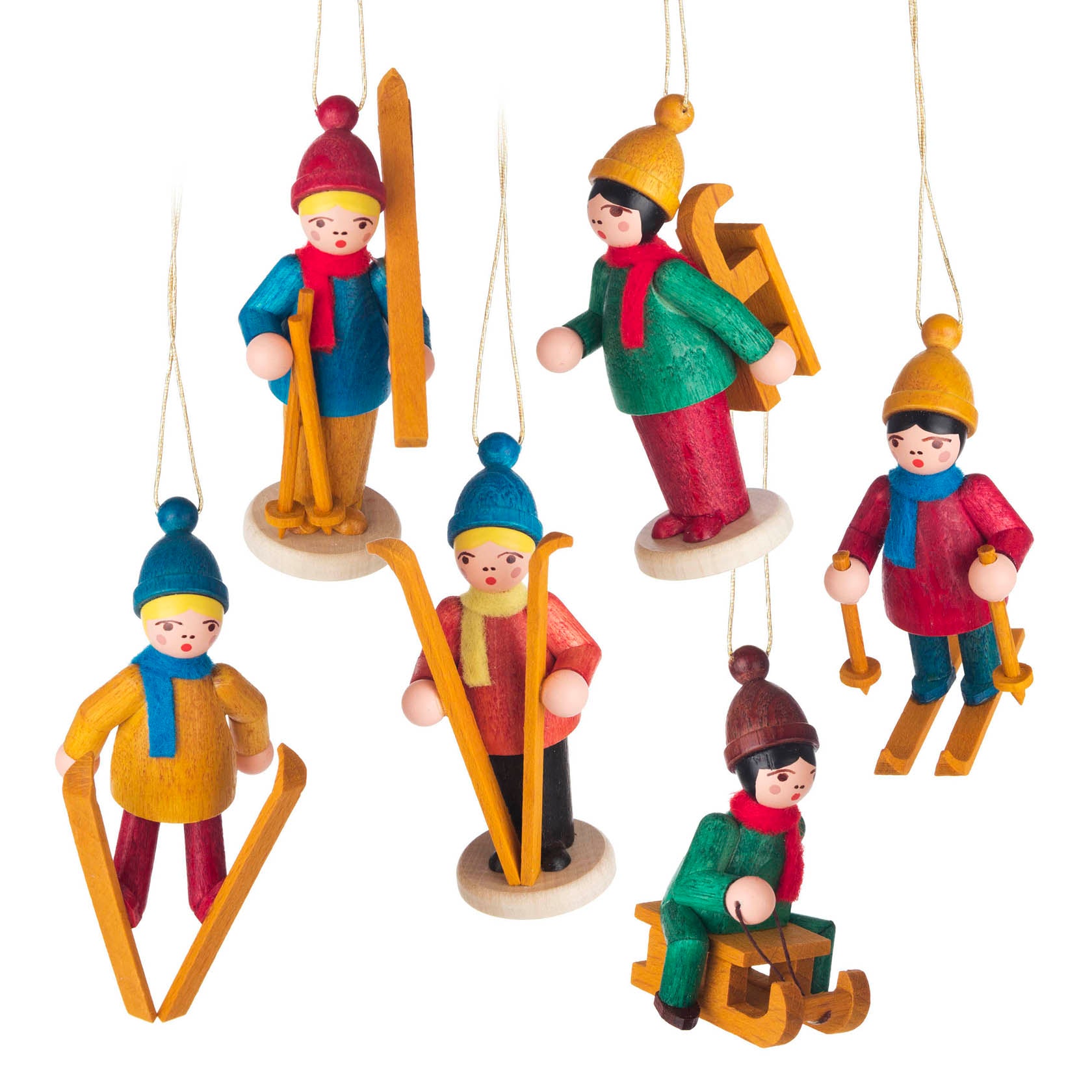 Winter Children Ornaments S/6