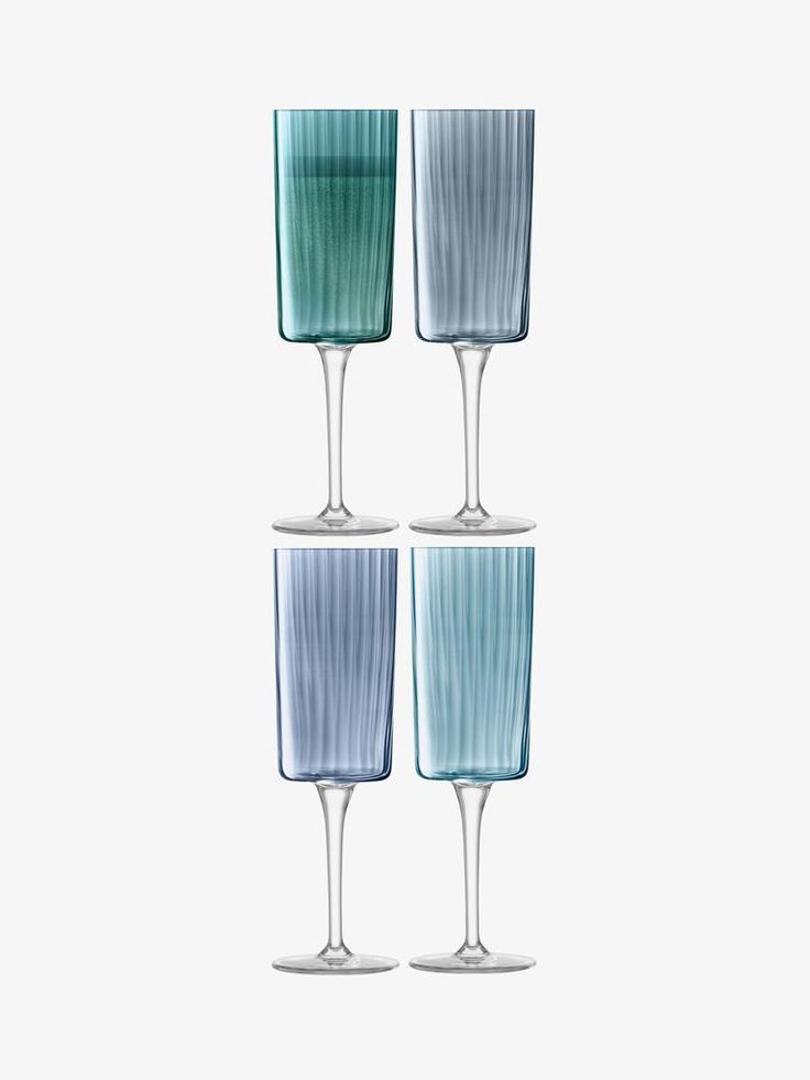 Gems Champagne Flute - Sapphire S/4