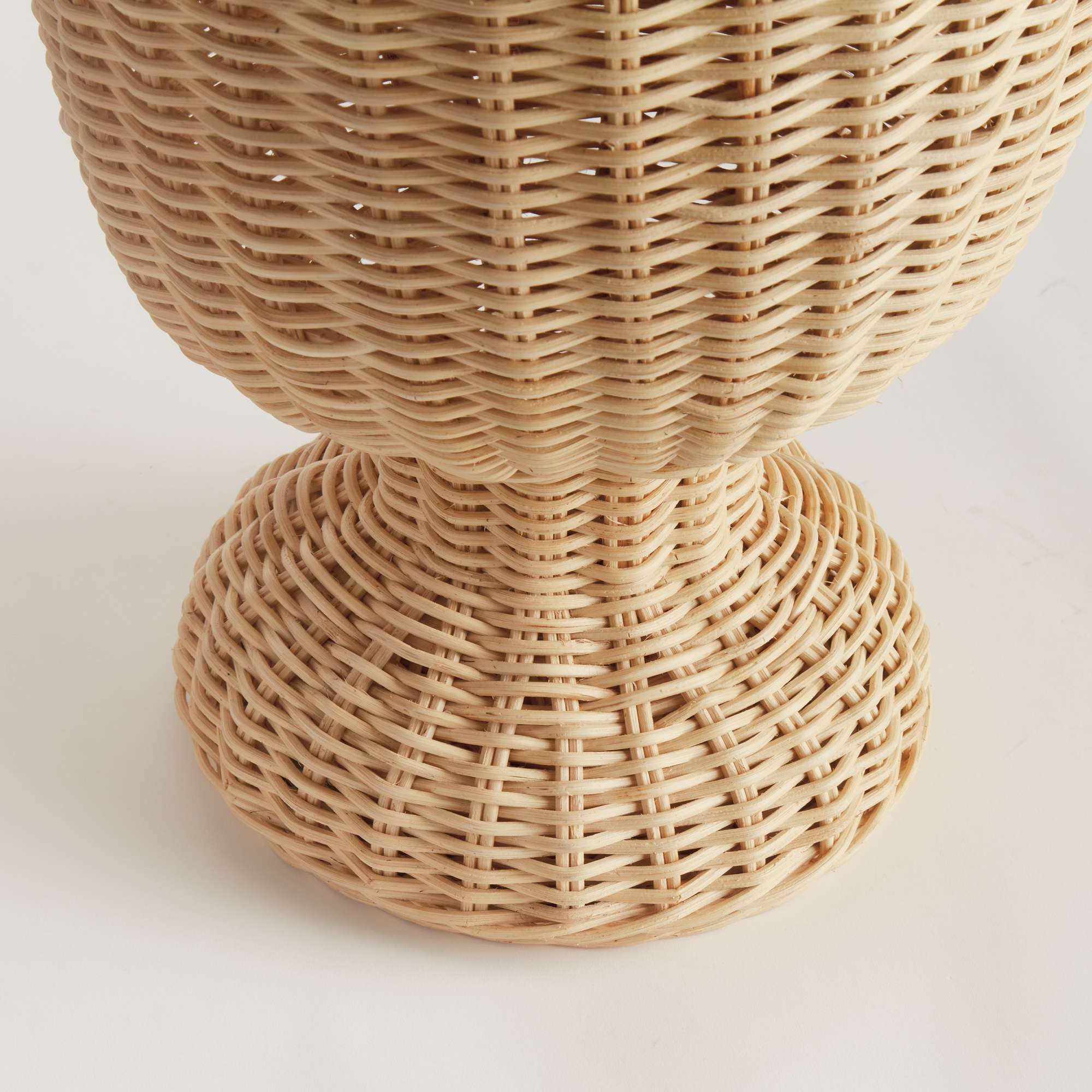 Delphine Rattan Scalloped Urn