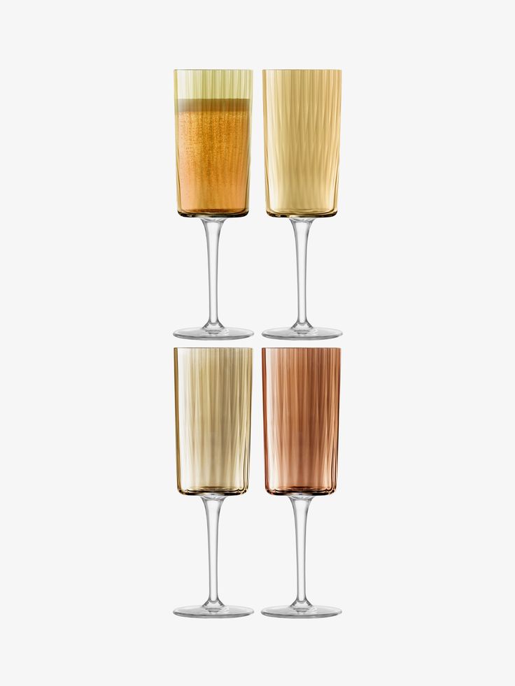 Gems Champagne Flute - Amber S/4