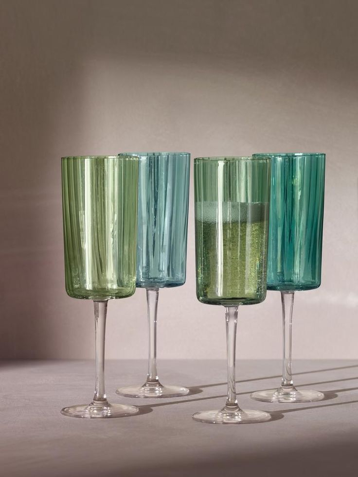 Gems Champagne Flute - Jade S/4