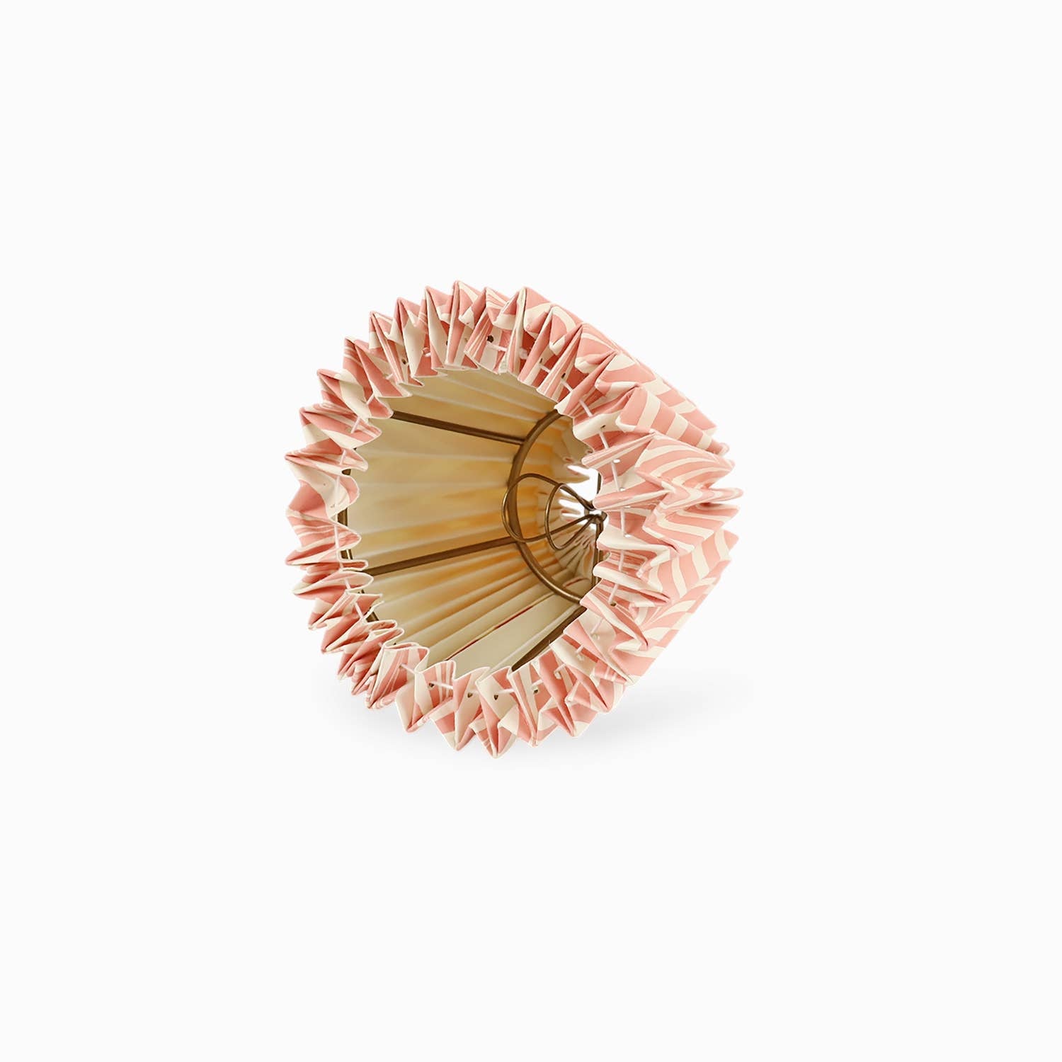 Pleated Marbled Lampshade - Peach