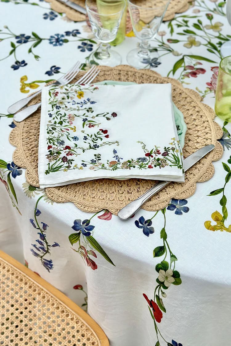 John Derian X SB Botanical Wildflower Napkins - S/4