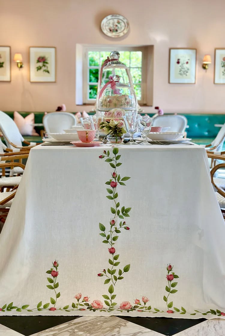 Rose Trellis Tablecloth - 3 sizes available