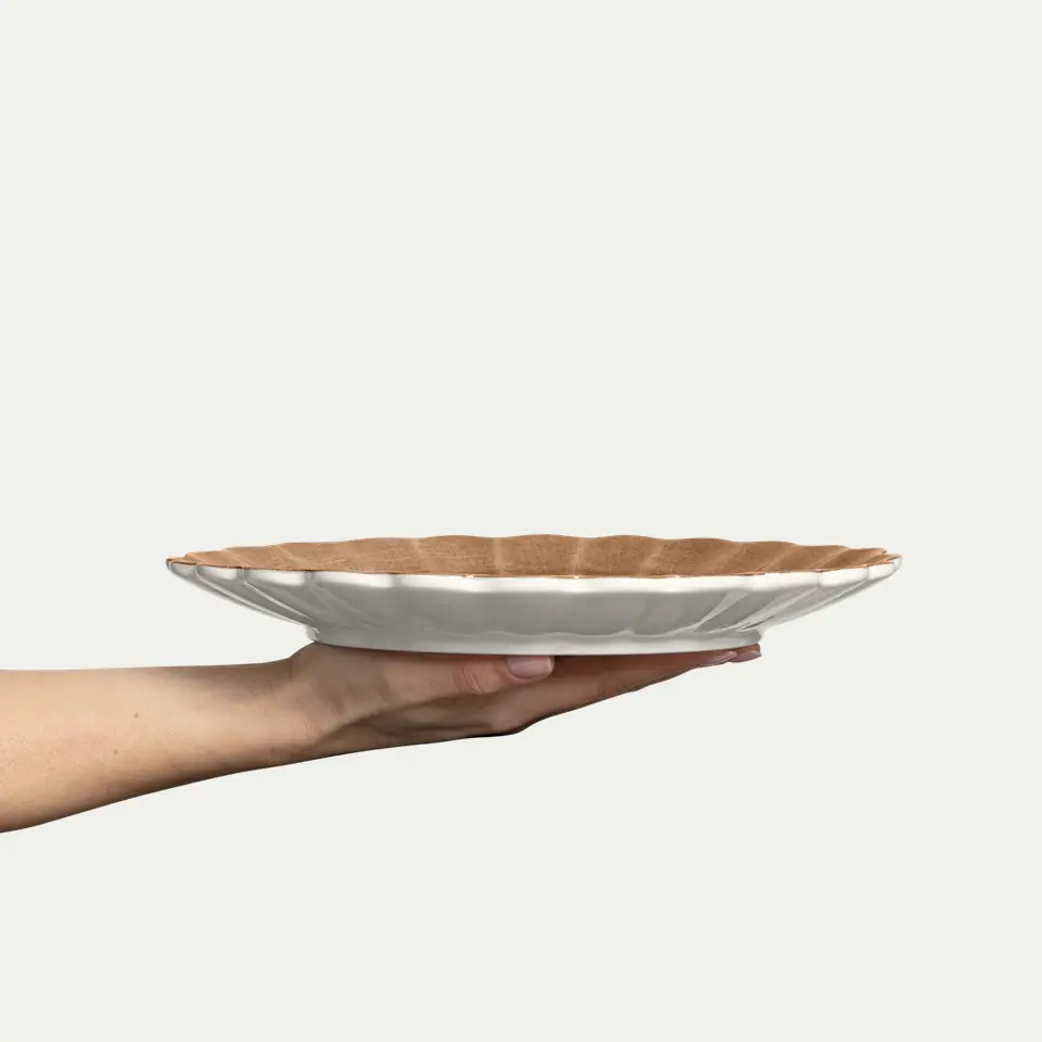 Oyster Dinnerware - Cinnamon - S/4