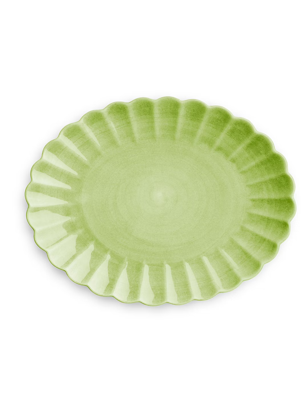 Oyster Oval Platter - Spring Green
