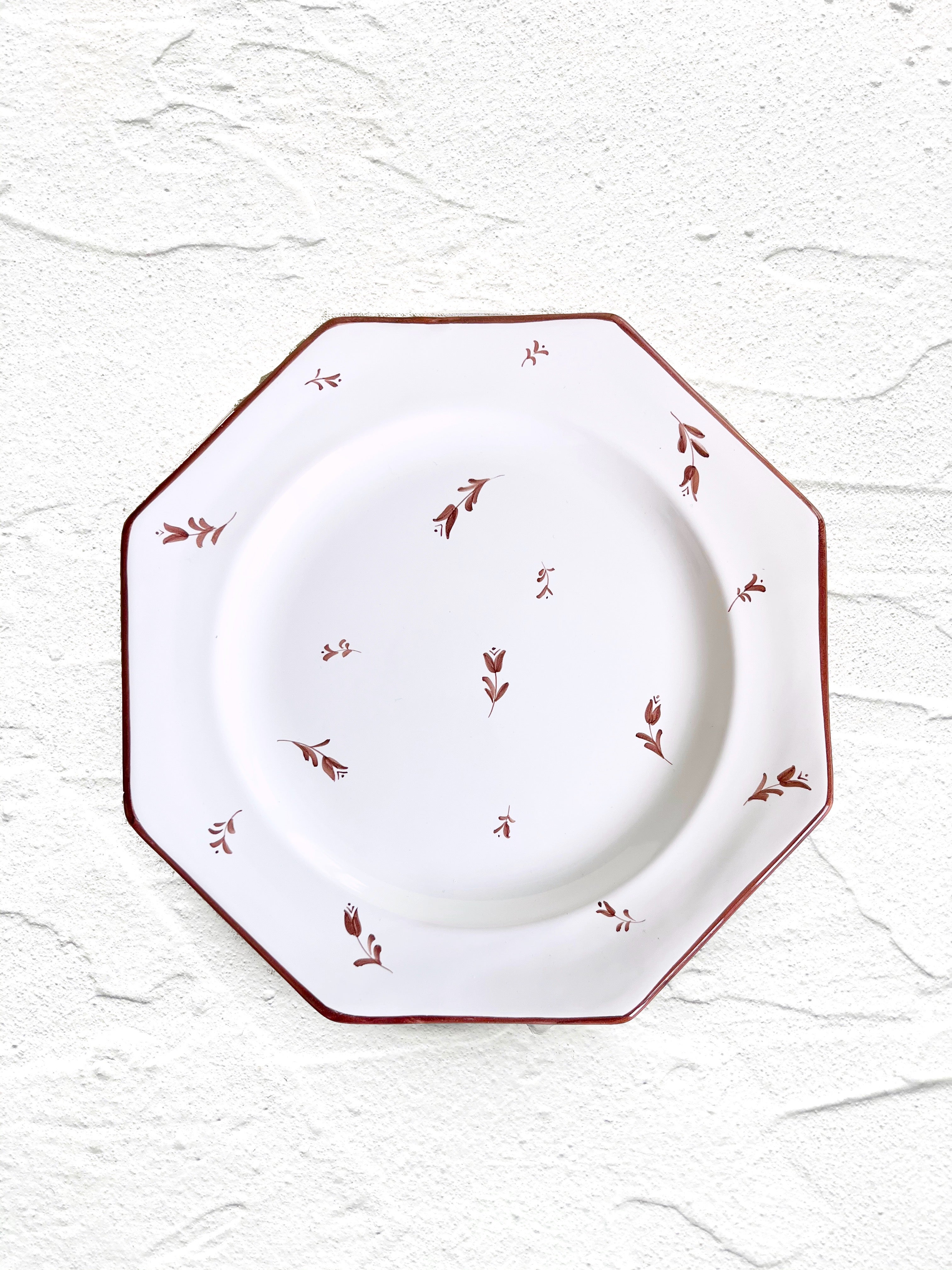 Sainte Marie Salad Plate ~ Tulips ~ Chestnut - S/4