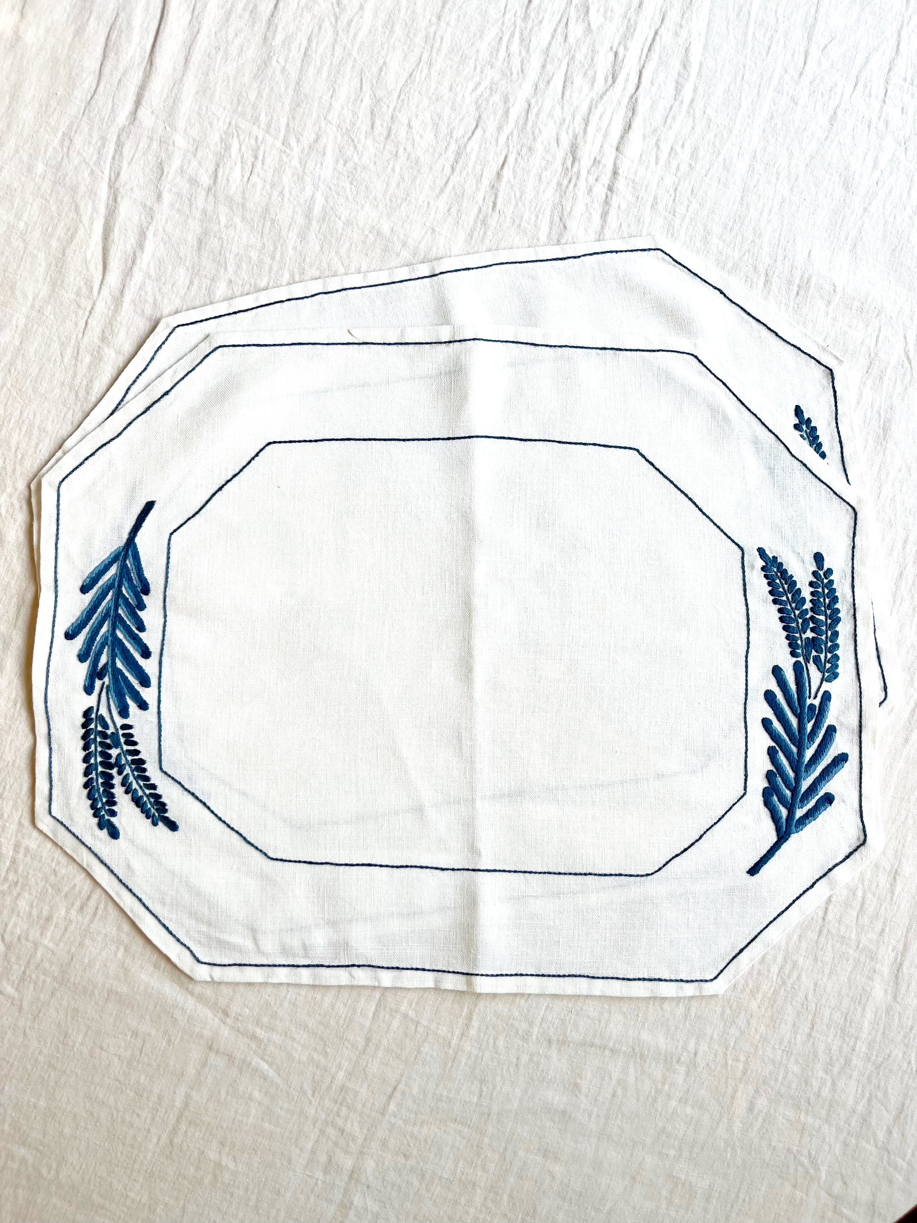 Palmas Placemat- Cobalt - S/2