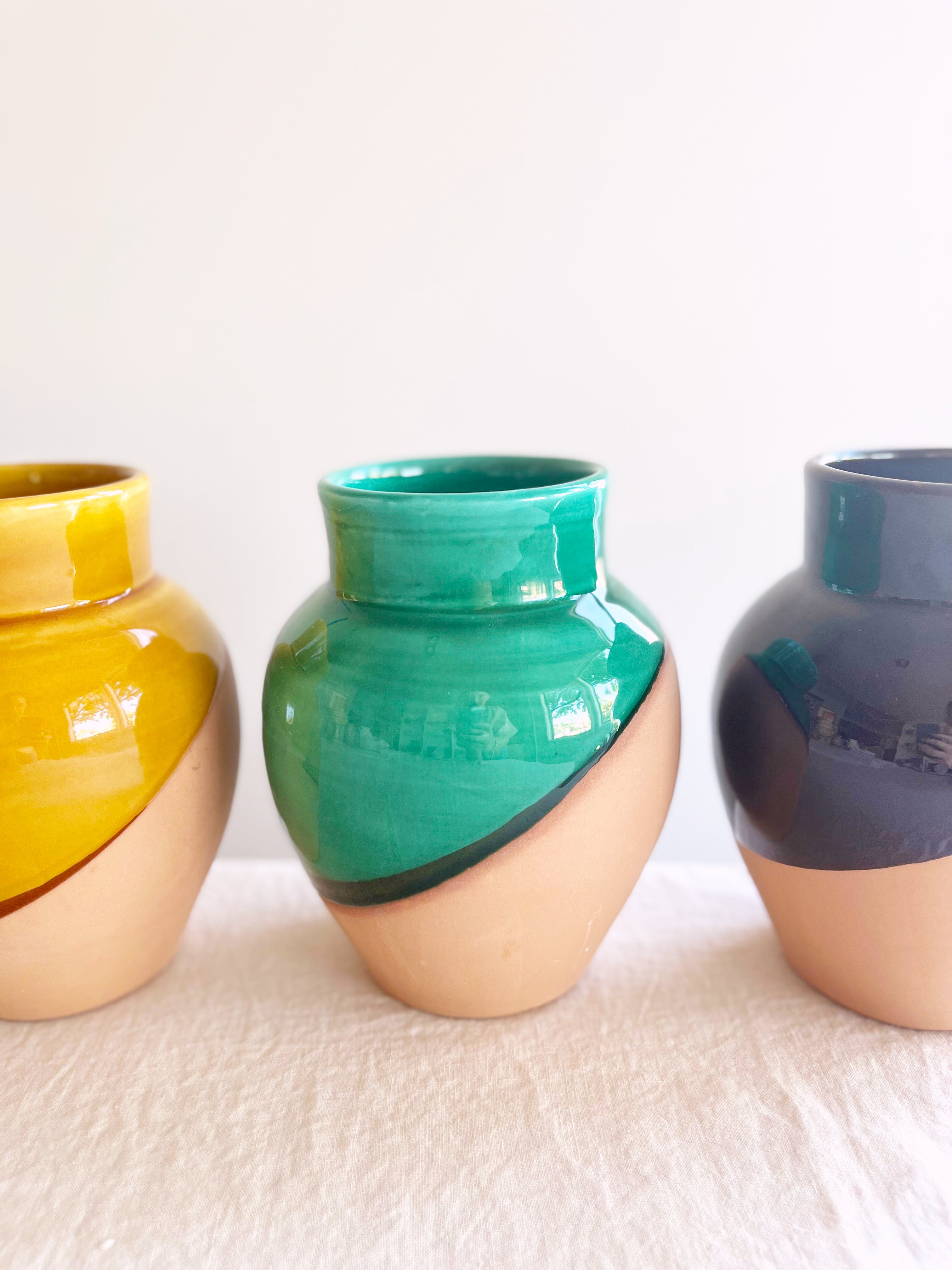 green black and cream pottery vase with other color options