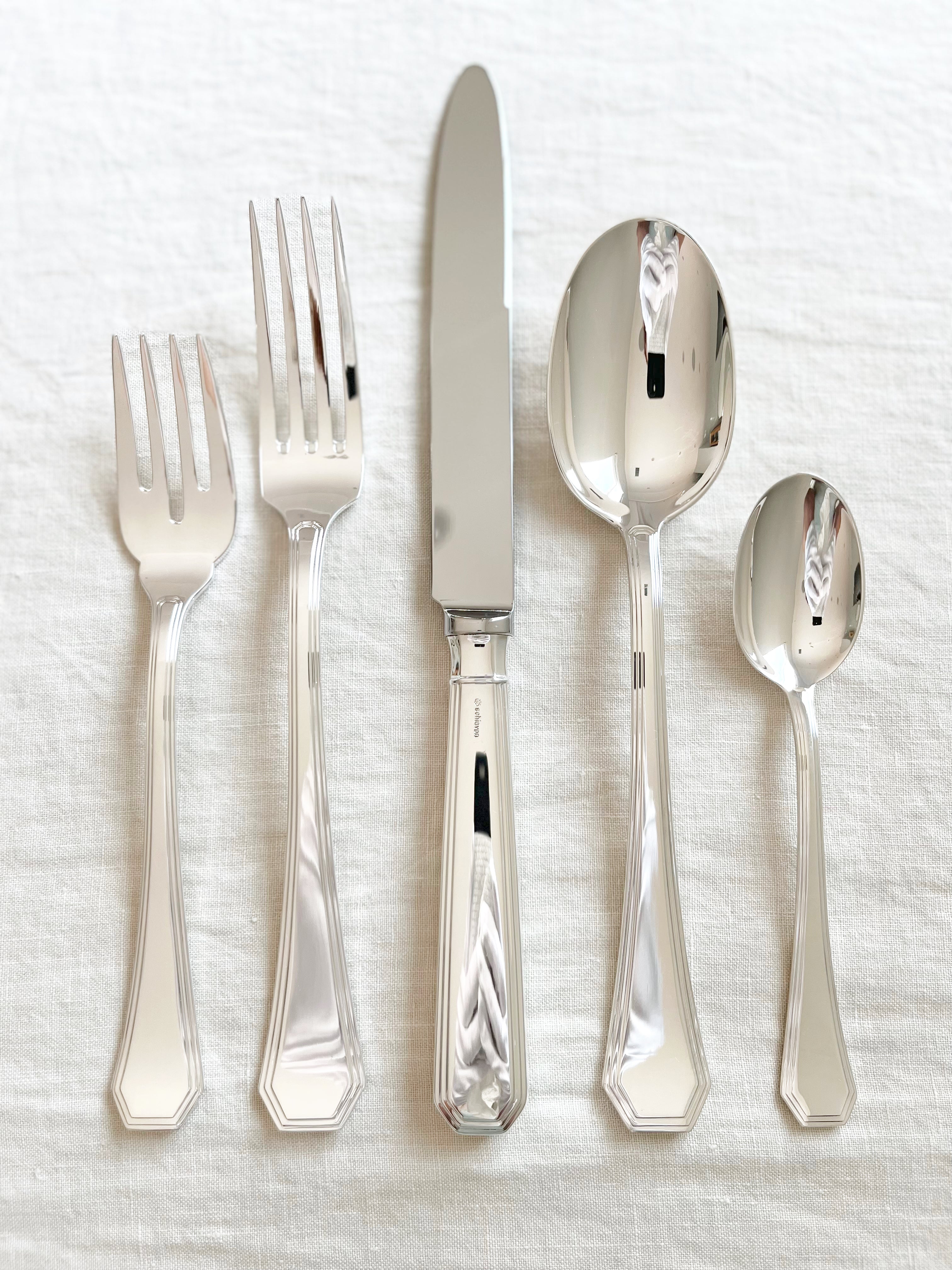ottagonale flatware silver plated