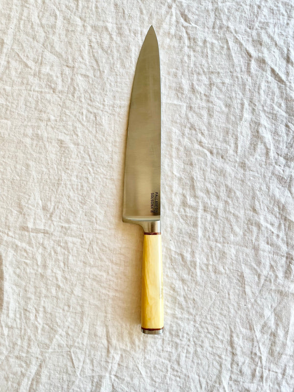 chef knife with boxwood handle by pallares solsona 22.5cm