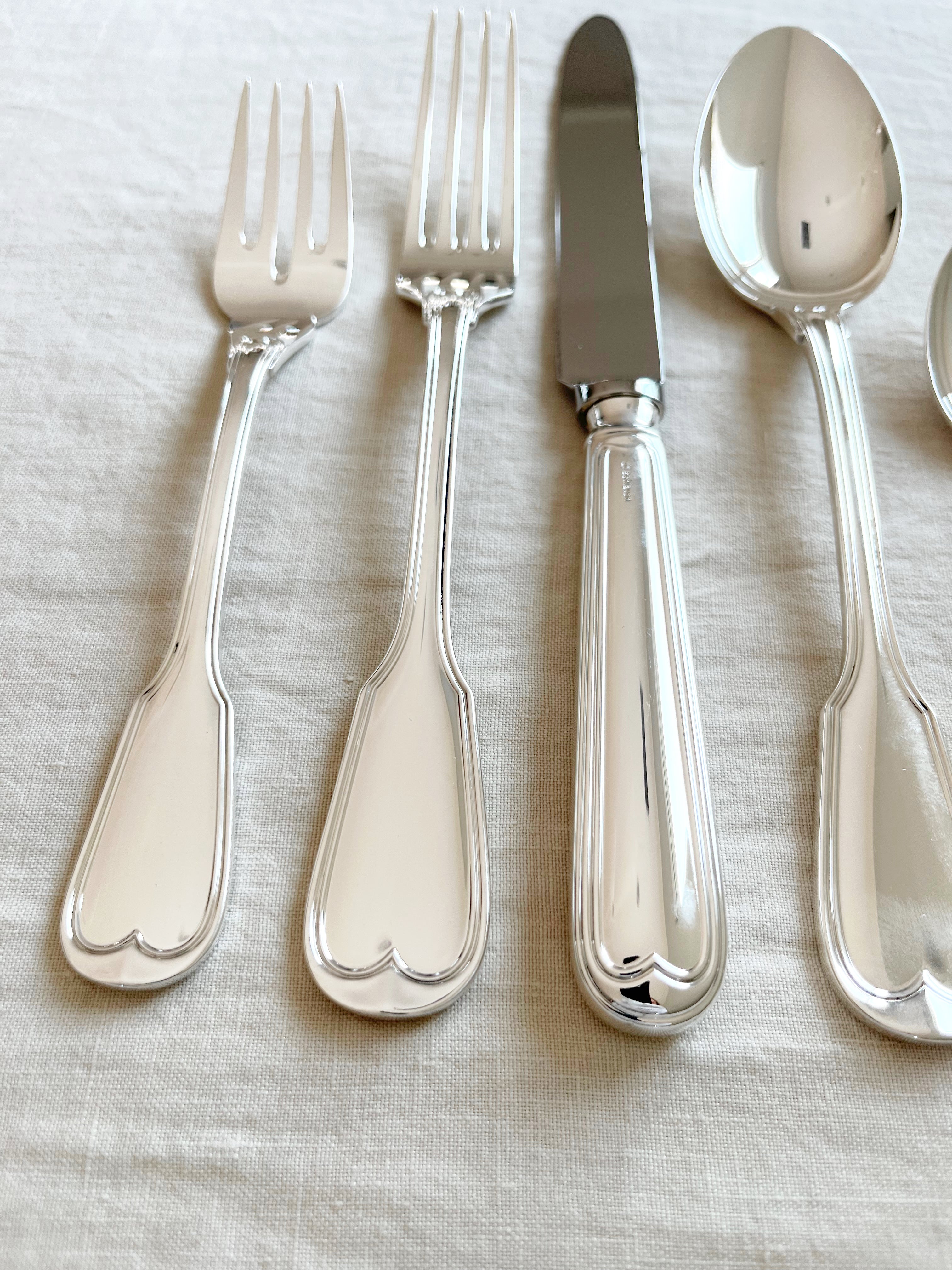 mauriziano flatware silver plated detailed view