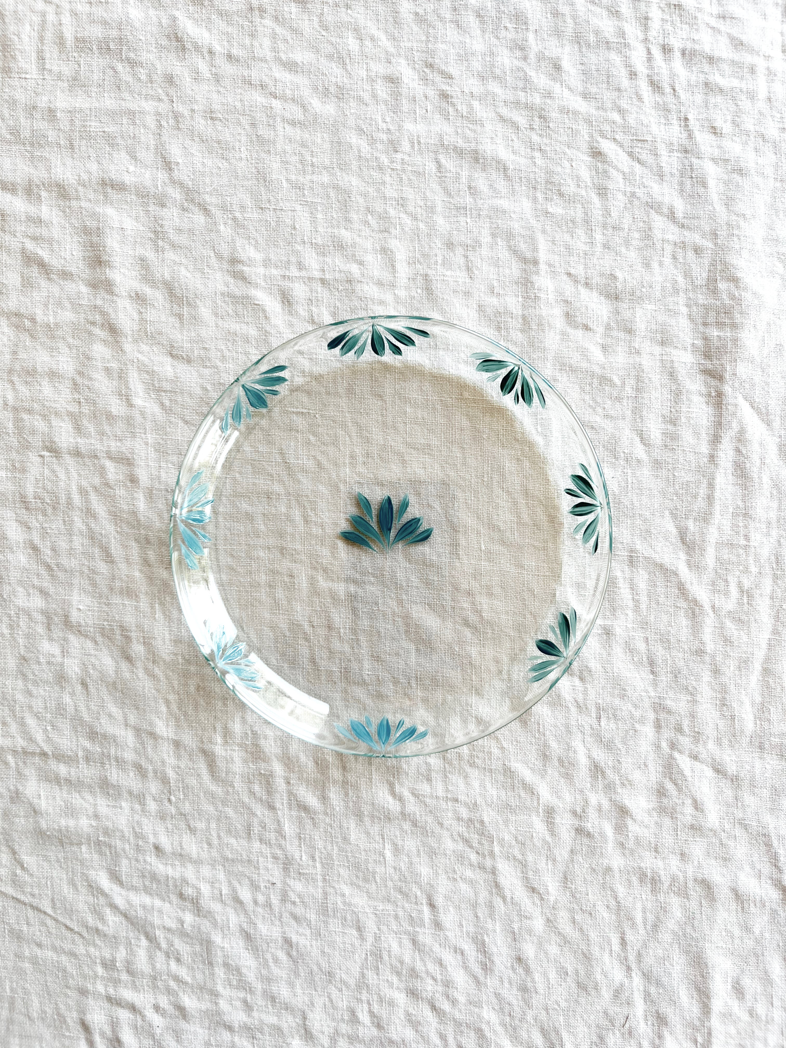 blue leaf bread plate jalisco