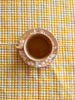 fasano espresso cups with splatter pattern in sienna top view
