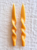 yellow twisted taper candles 