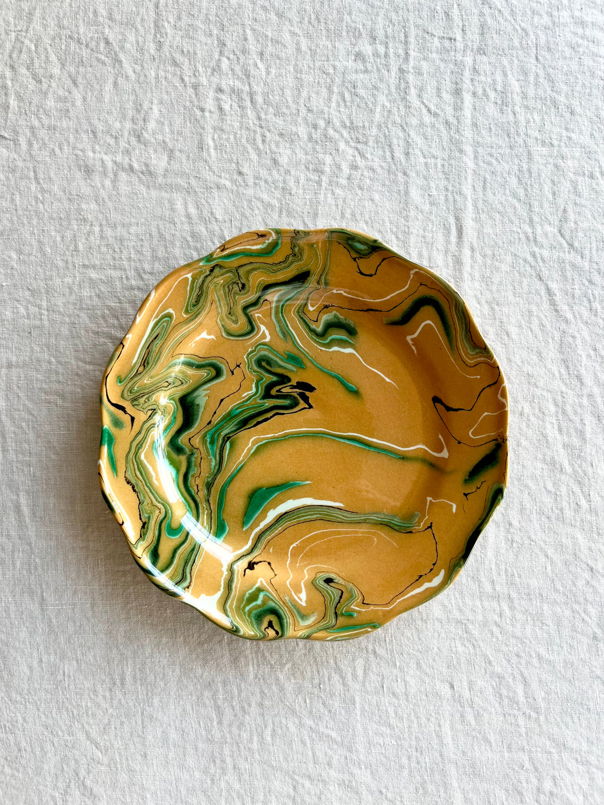 Sienna Terre Mêlée Dessert Plate variation
