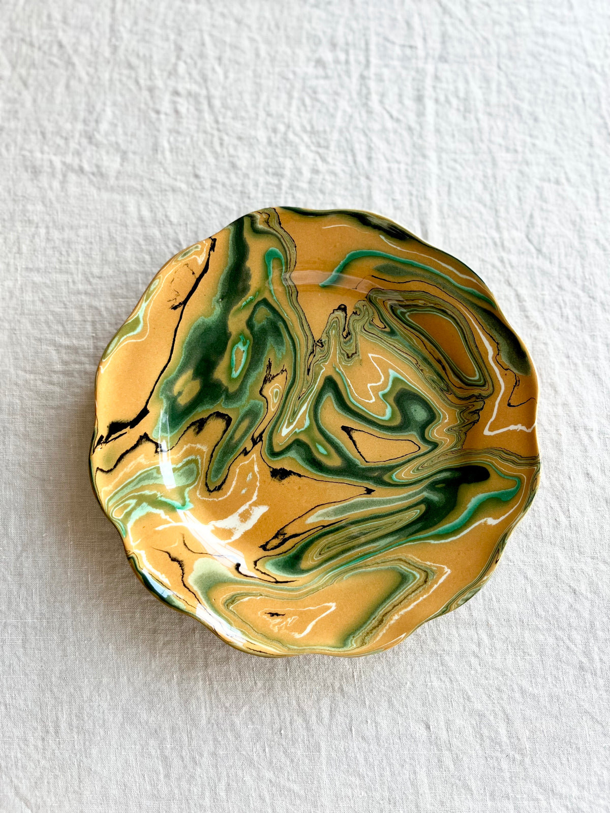 Sienna Terre Mêlée Dessert Plate variation 2