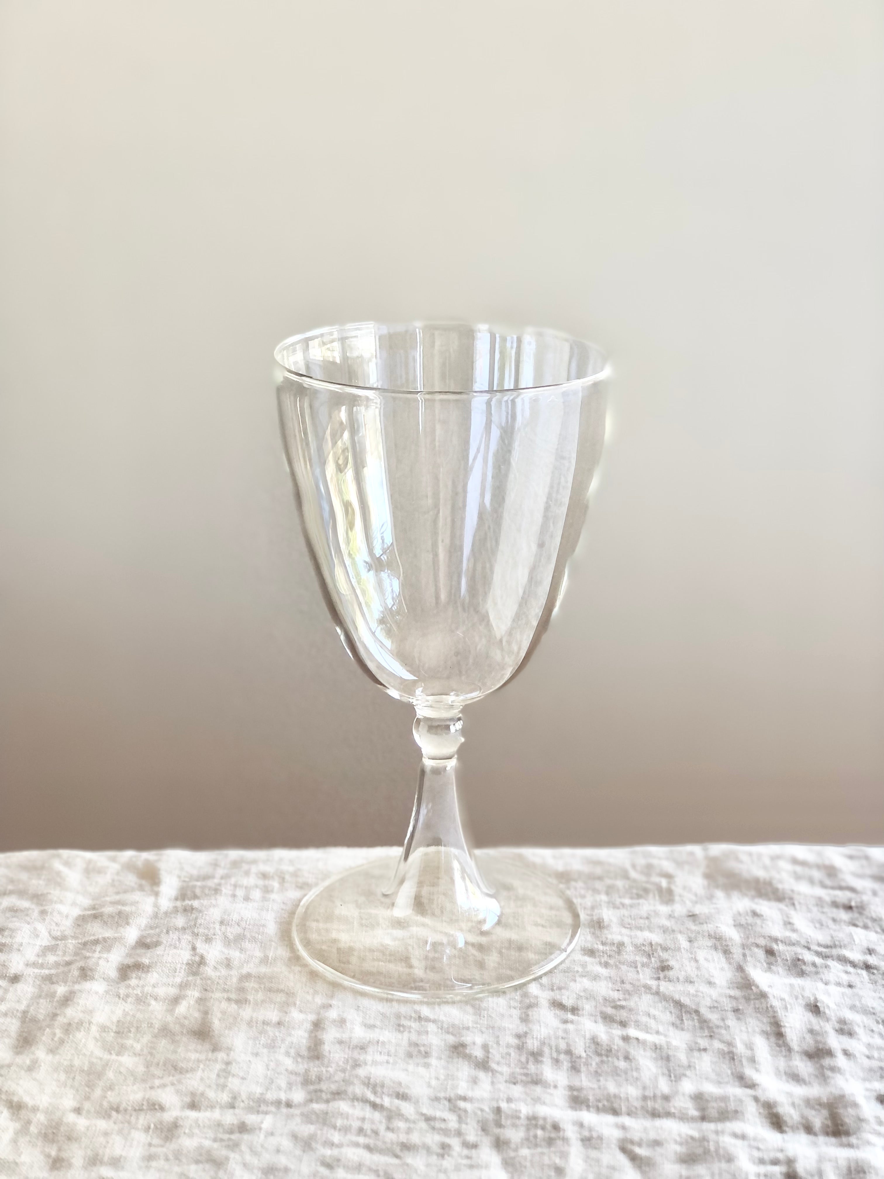 clear opalescent wine glass