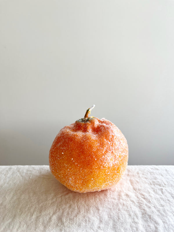 cereria introna sugared orange shaped paraffin candle