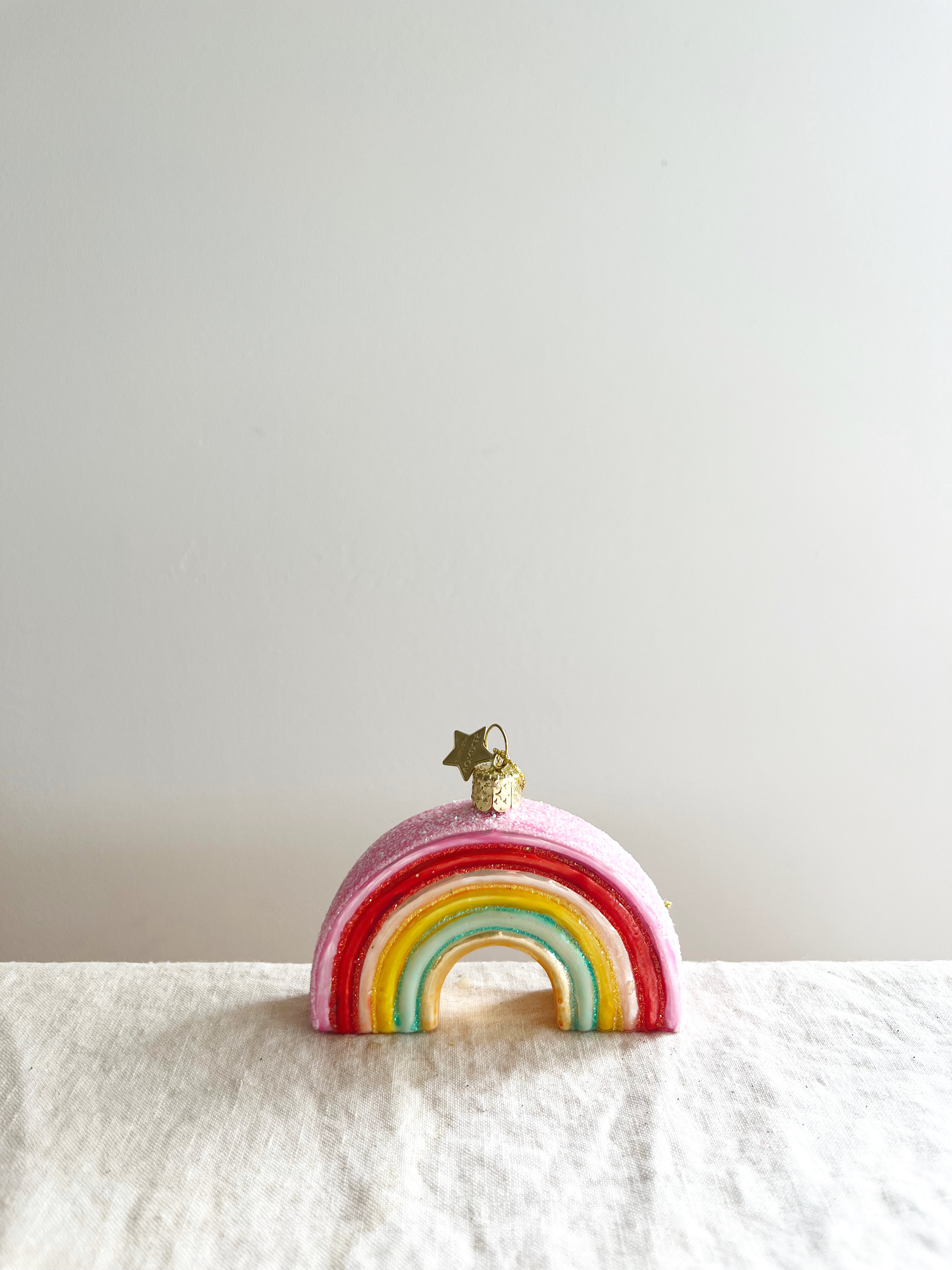 Rainbow Glass Christmas Ornament
