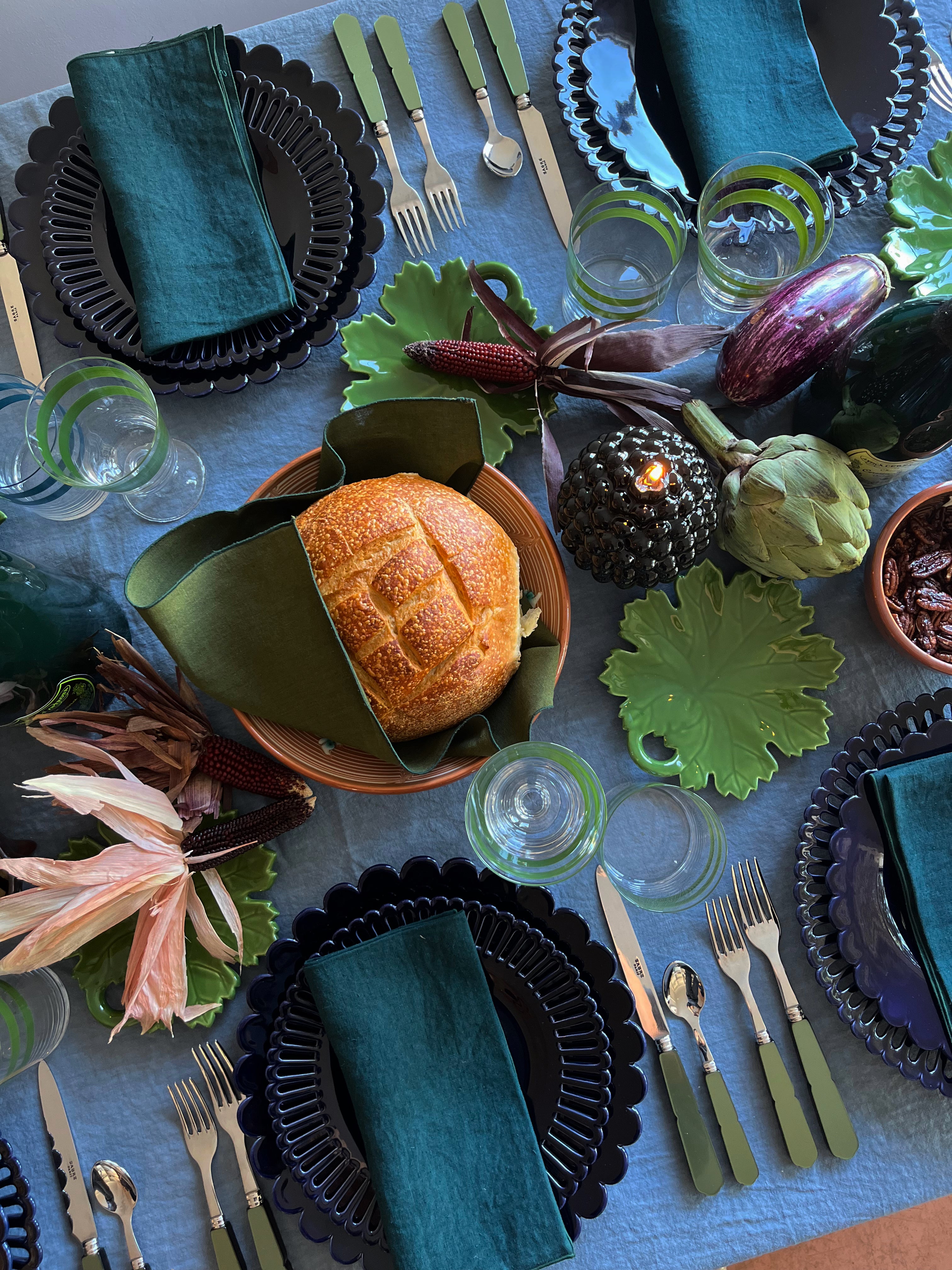 Fria Scallop Dinner Plate - Ink S/4