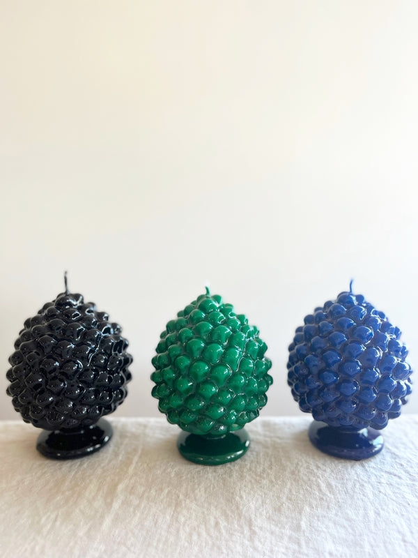 cereria introna pinecone paraffin wax candle three colors