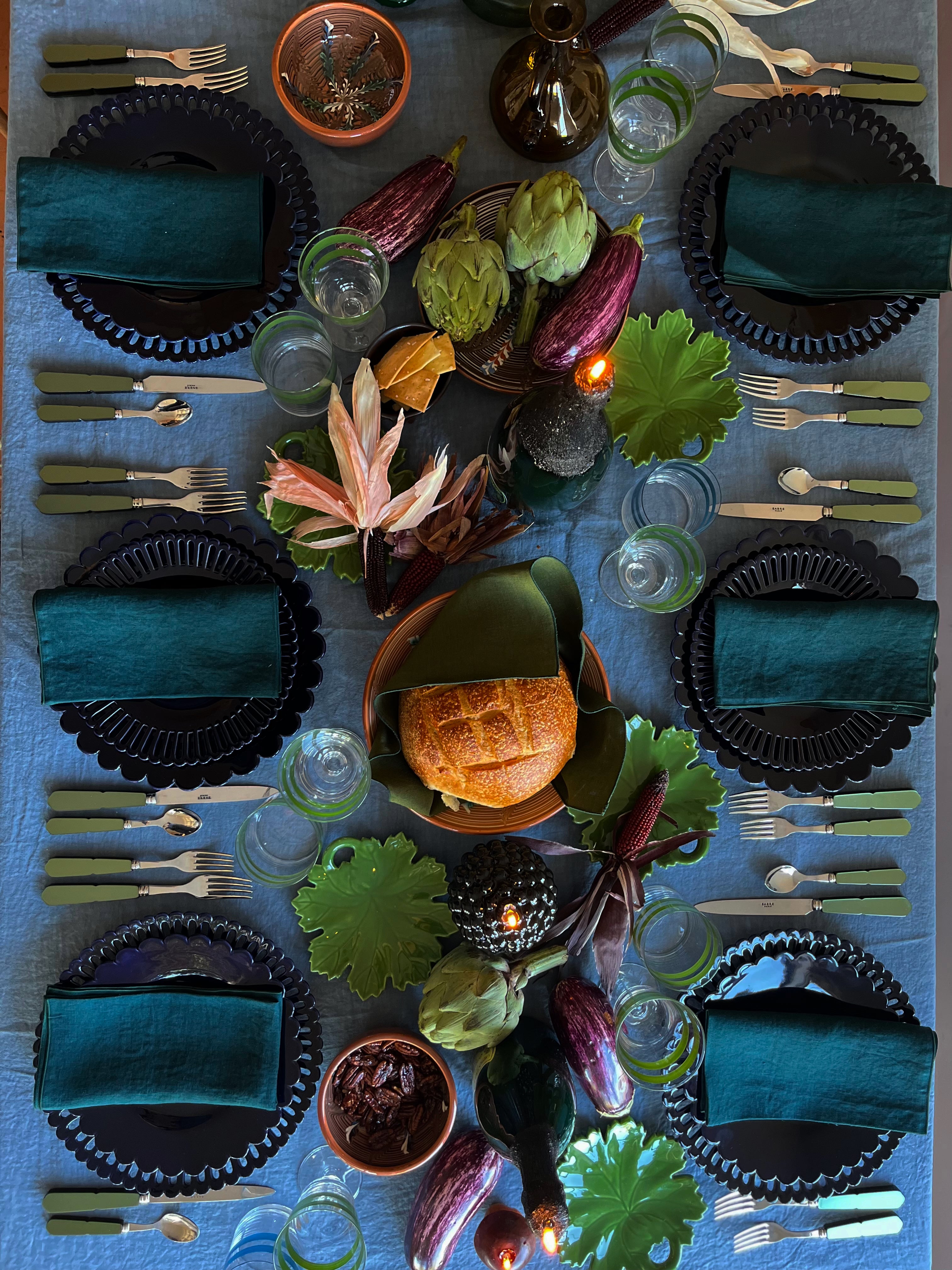 Fria Scallop Dinner Plate - Ink S/4