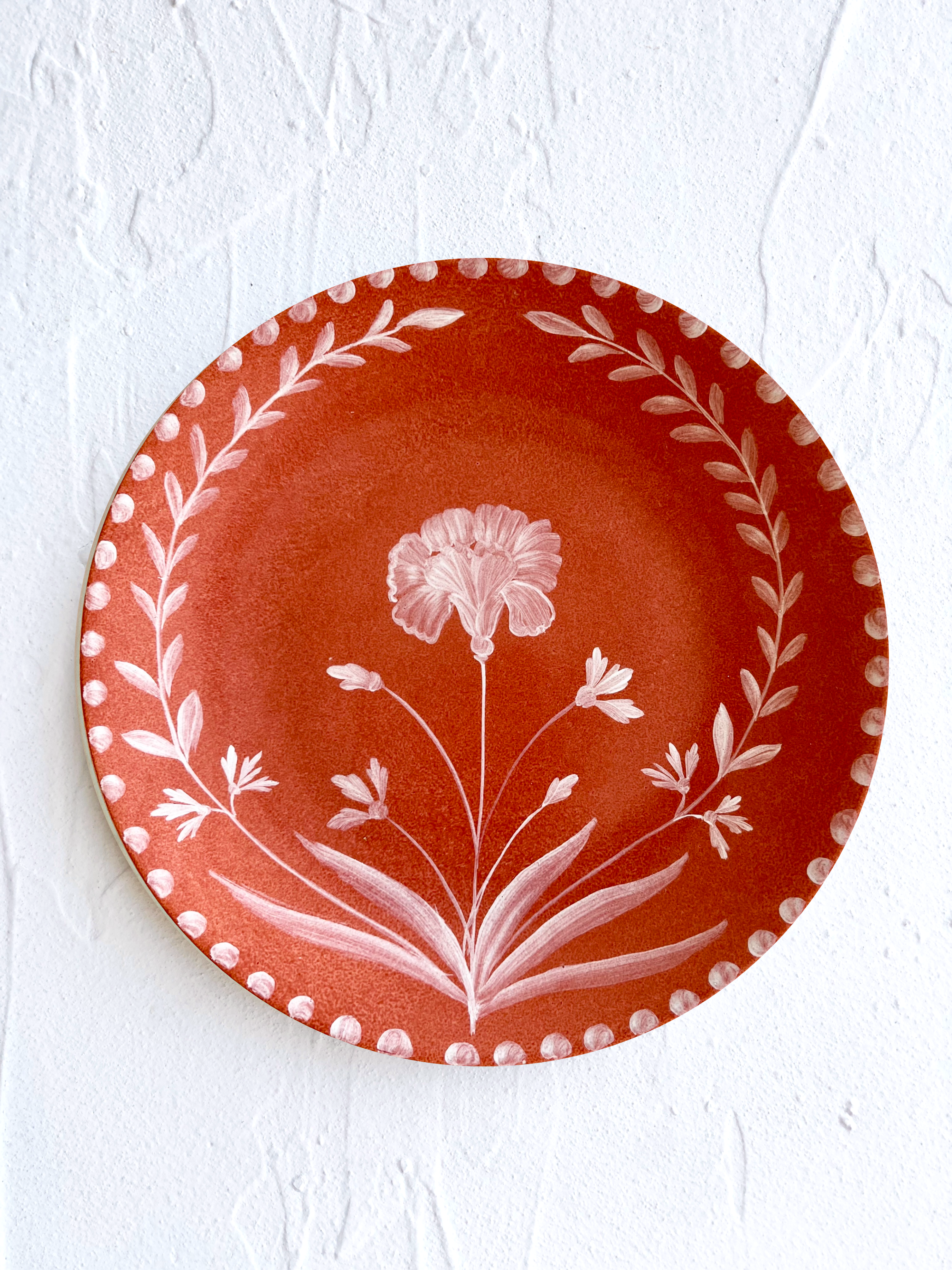 terra cotta colored Porcelain Dinner Plate