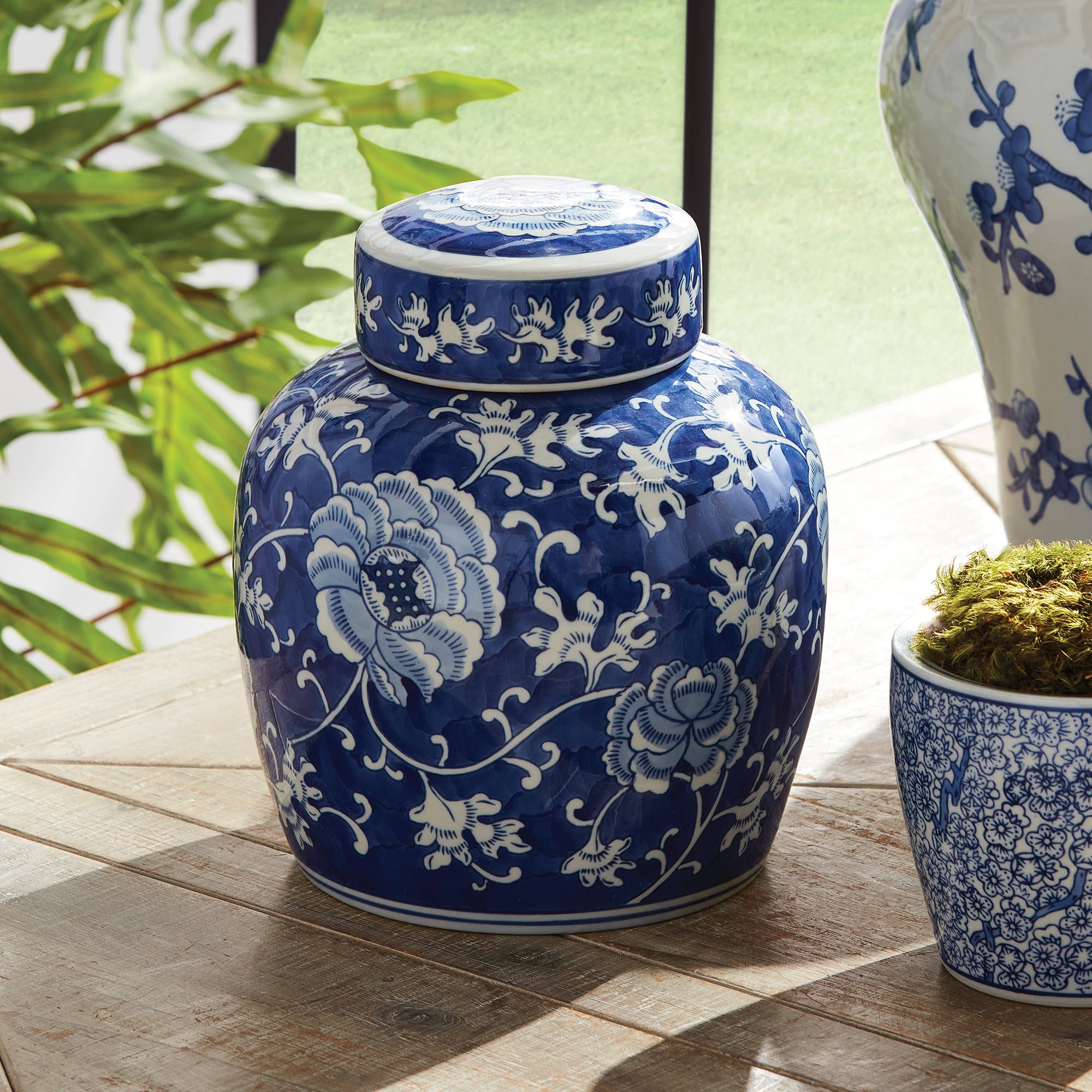 Chinoiserie Lotus Lidded Jar