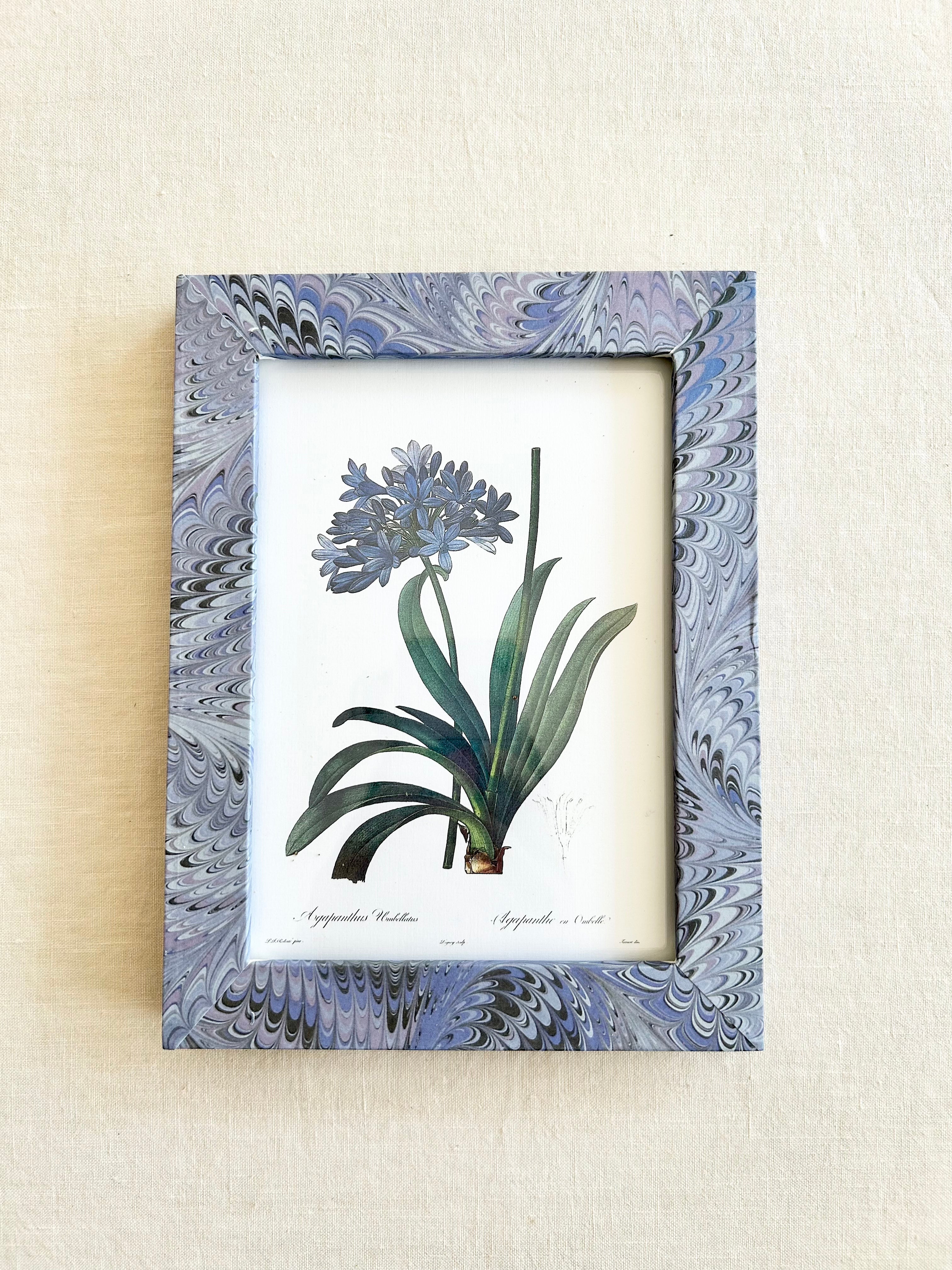 Tabletop Frame  5x7" - Marbled Blu