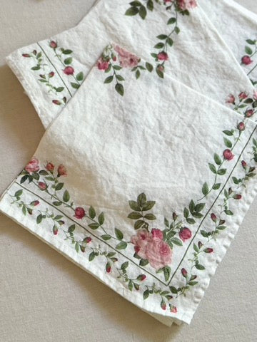 Rose Trellis Napkins -  S/4