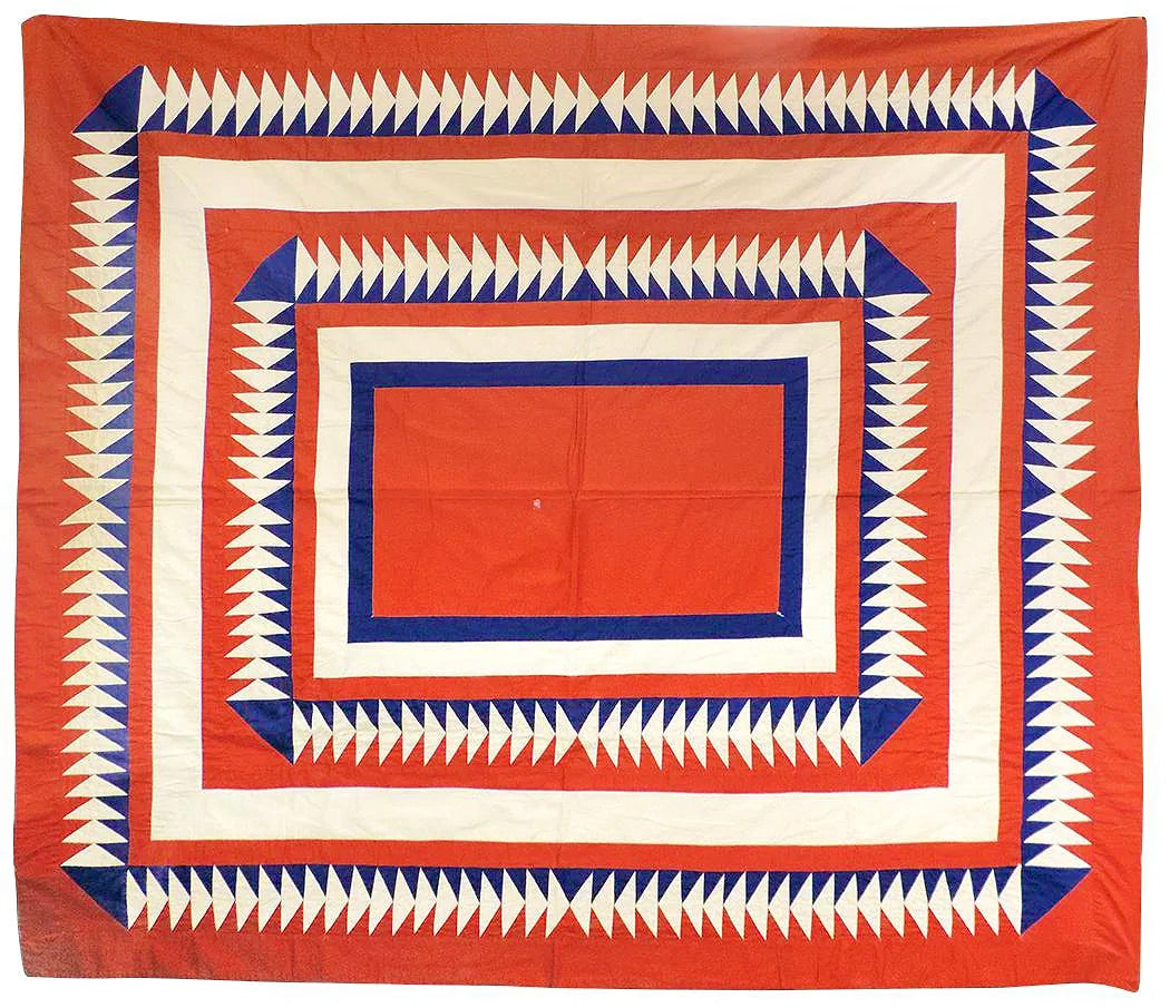 Historic Flying Geese Quilt 19th C.