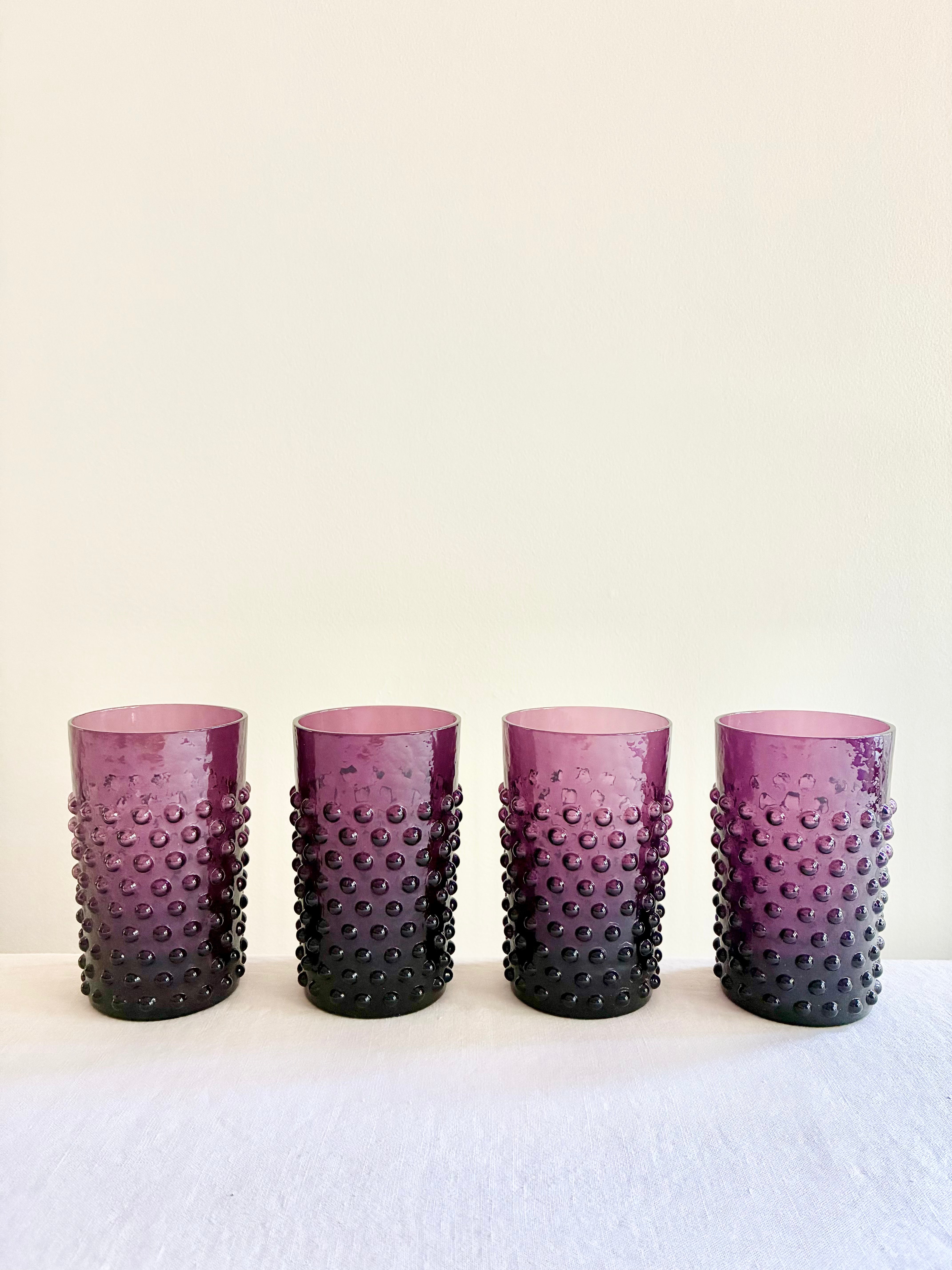 Hobnail Tumblers S/4 - Violet