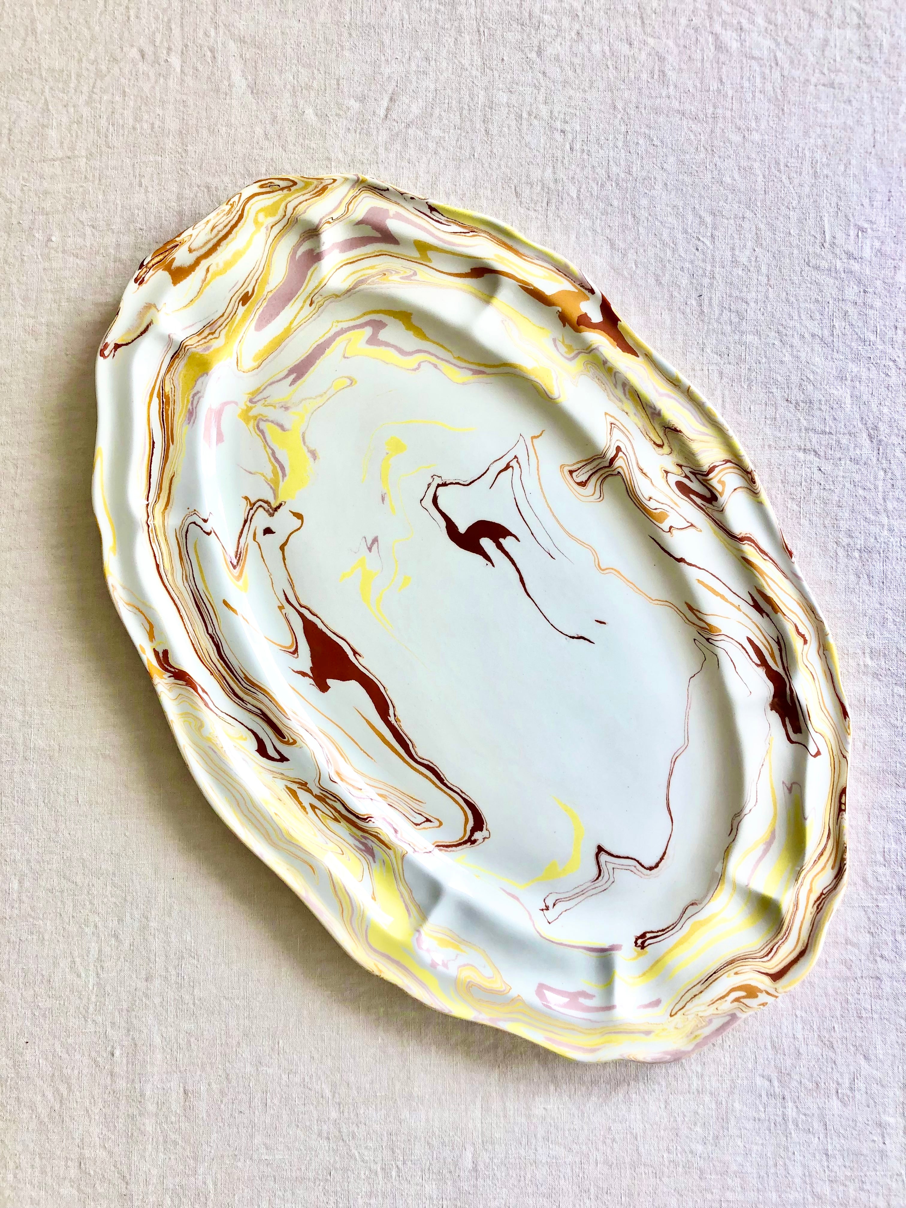 Terre Mêlée Scalloped Dinnerware - Soleil - S/4