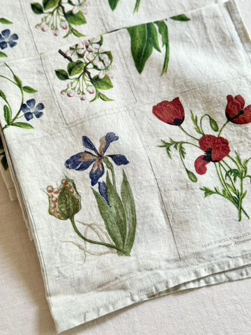 John Derian X SB Botanical Tiles Napkins -  S/4