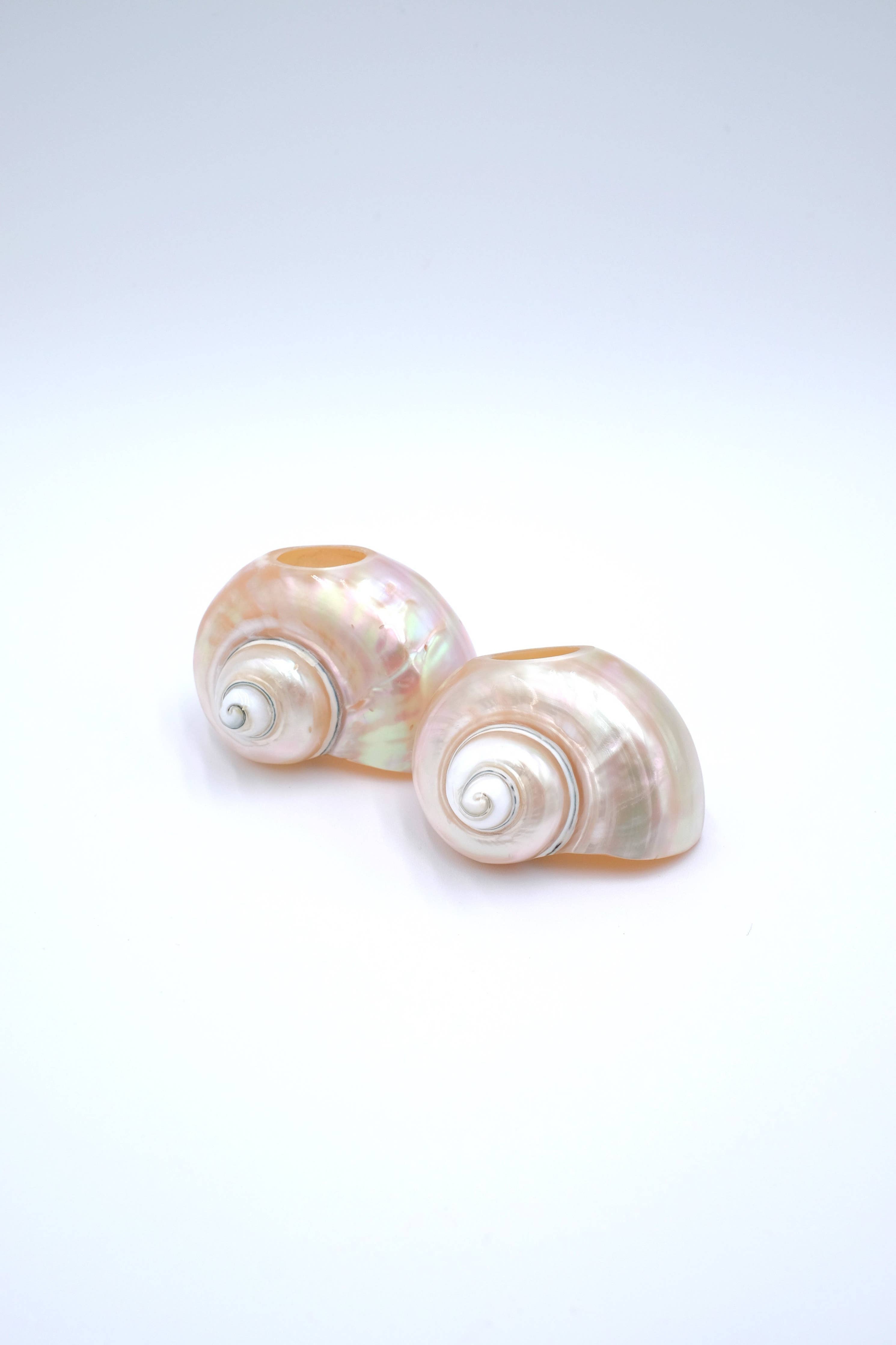 Pearlescent Shell Napkin Rings, S/4