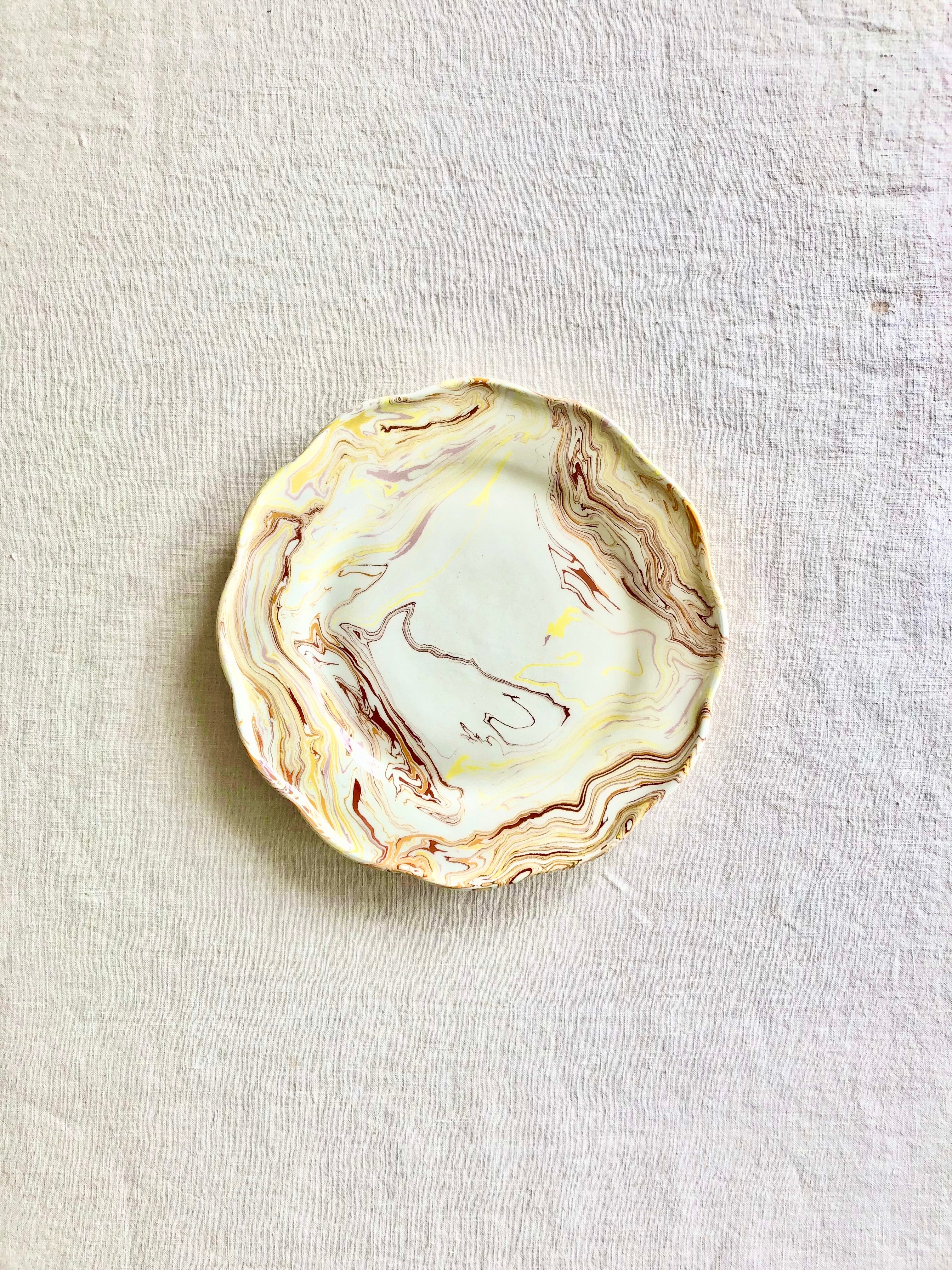 Terre Mêlée Scalloped Dinnerware - Soleil - S/4