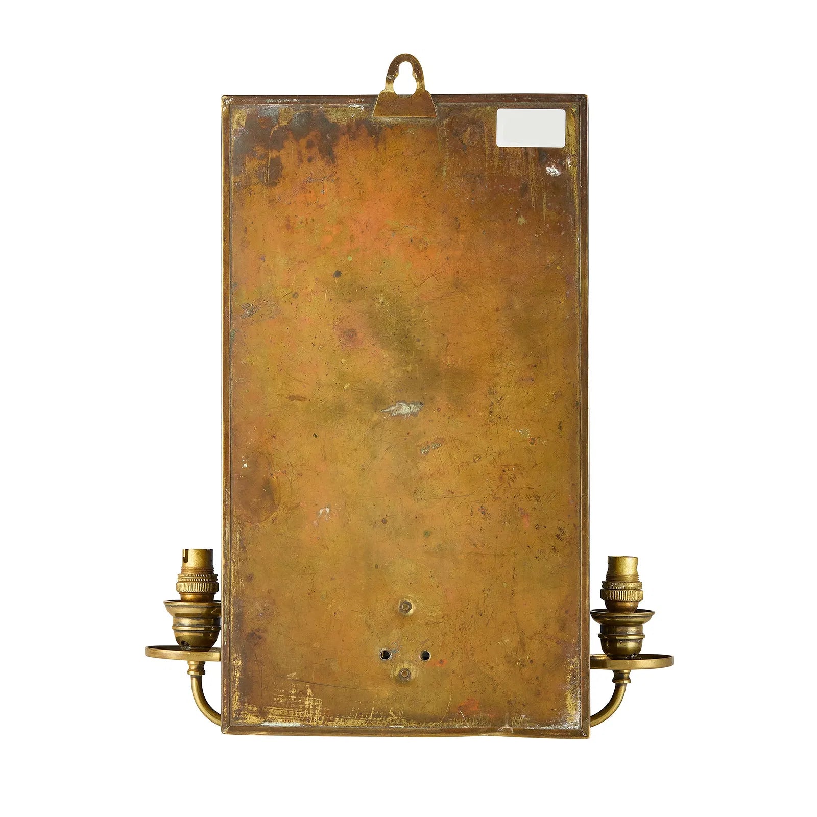 Historic Repoussé Brass Wall Sconce 1880's