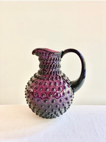 Hobnail Pitcher - Violet