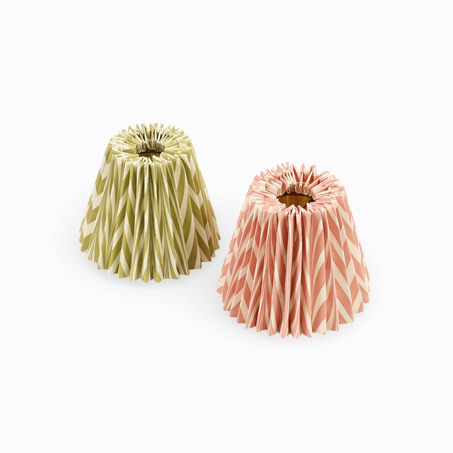 Pleated Marbled Lampshade - Apple
