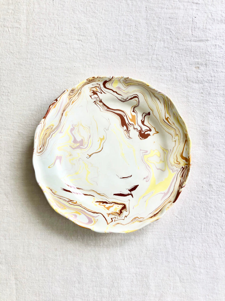 Terre Mêlée Scalloped Dinnerware - Soleil - S/4