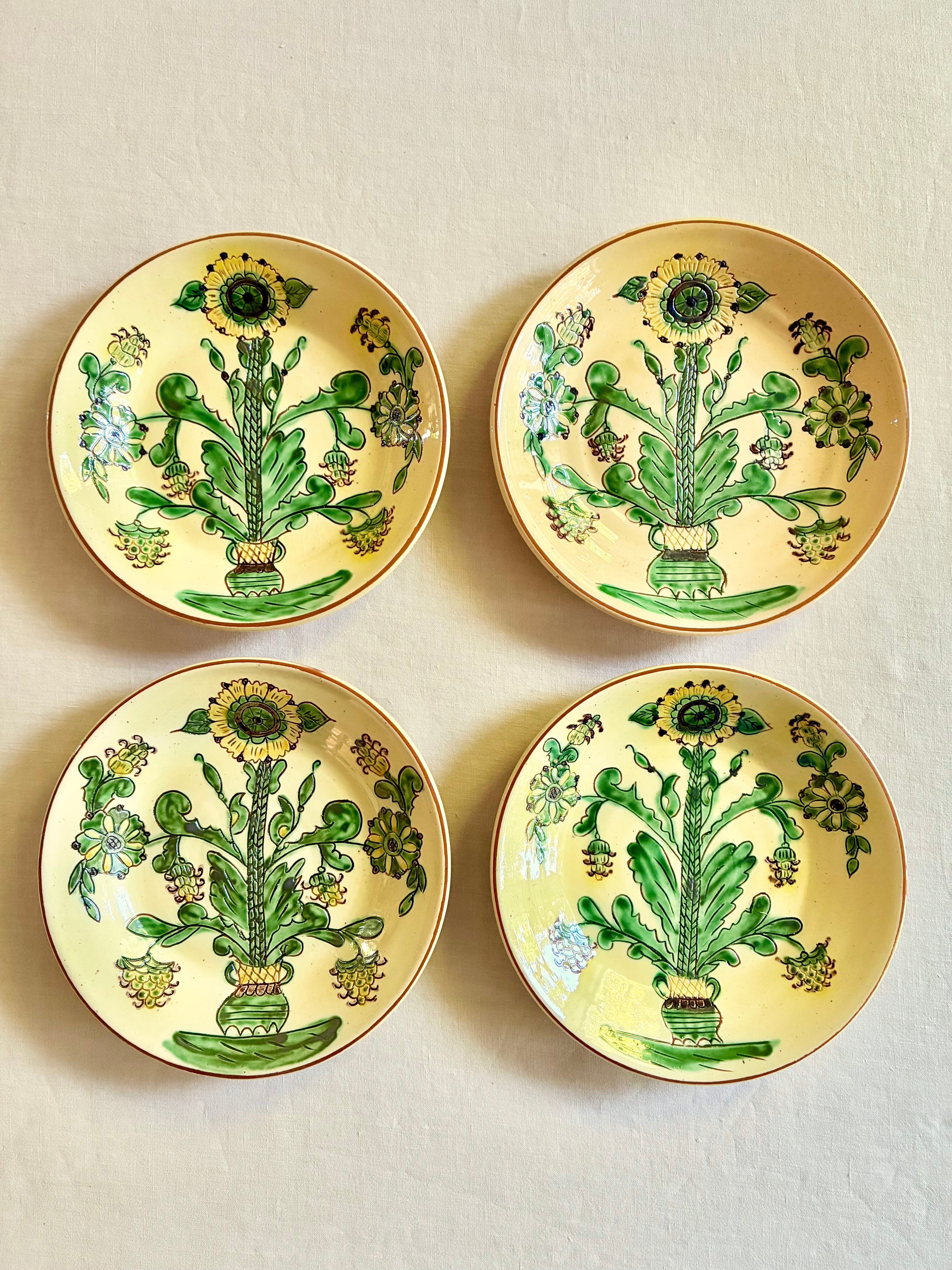 Bukowina Romanian Sunflower 8" Plate  S/4
