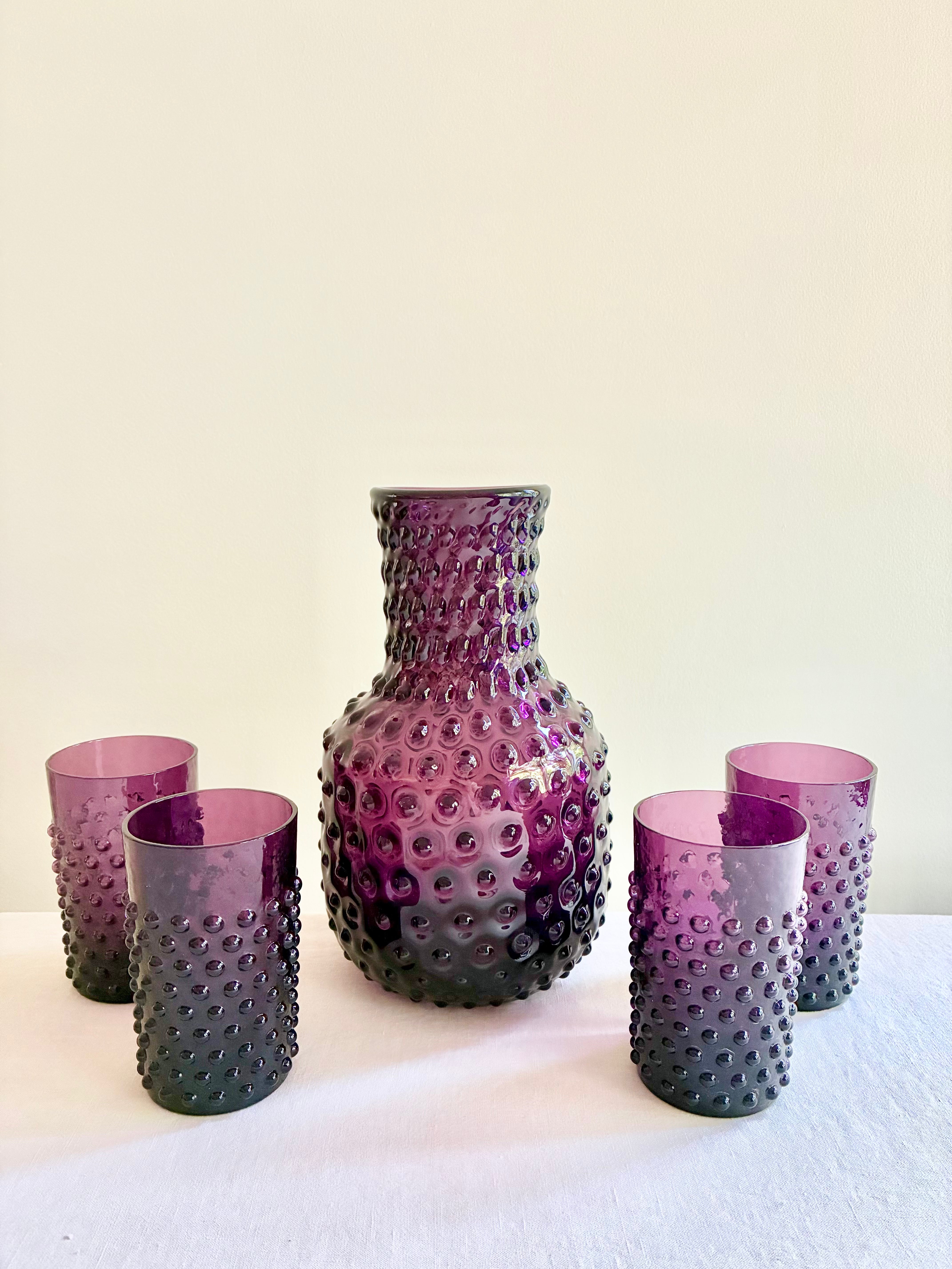 Hobnail Tumblers S/4 - Violet