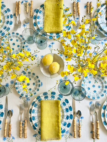 Louisa Cornflower Tablecloth - Sky
