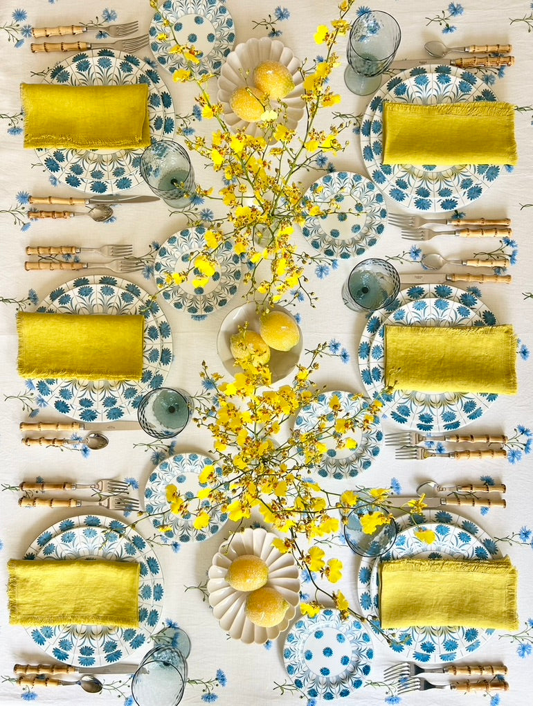 Louisa Cornflower Tablecloth - Sky