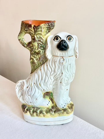 Historic Staffordshire Spaniel Spill Vase