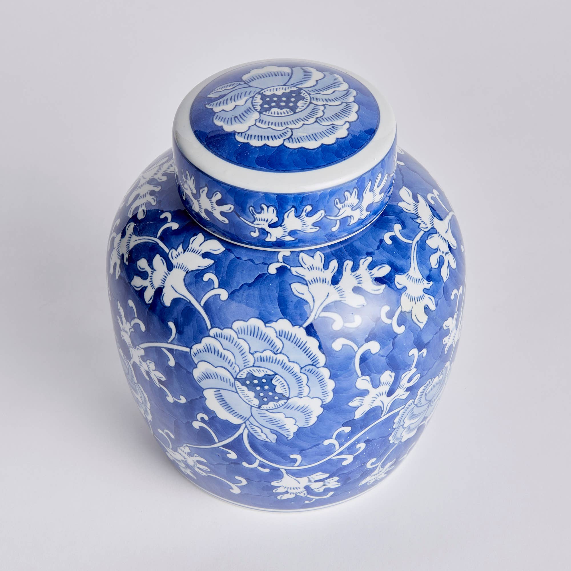 Chinoiserie Lotus Lidded Jar