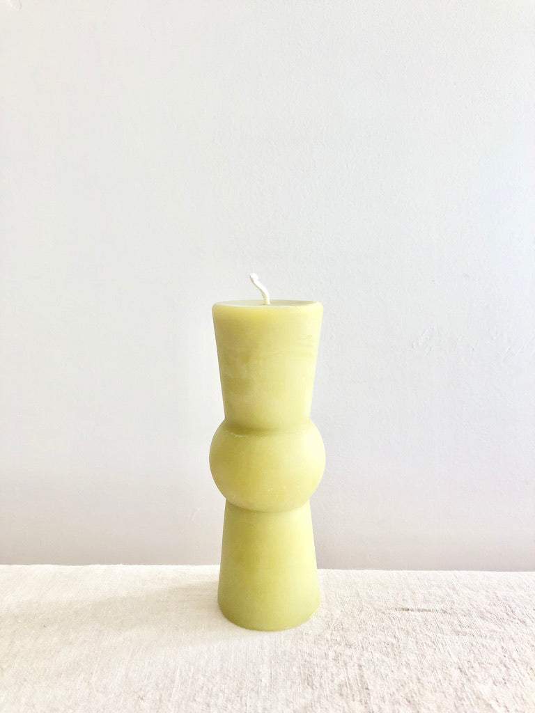 Totem Pillar Candle - Medium Bamboo Green