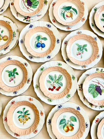 Historic Mottahedeh Fruit Plates - Set of 10